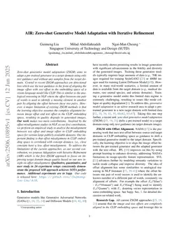 AIR: Zero-shot Generative Model Adaptation with Iterative Refinement