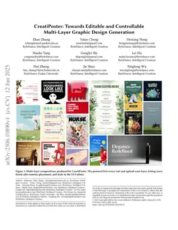 CreatiPoster: Towards Editable and Controllable Multi-Layer Graphic Design Generation