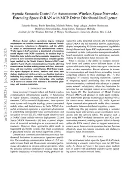 Agentic Semantic Control for Autonomous Wireless Space Networks: Extending Space-O-RAN with MCP-Driven Distributed Intelligence