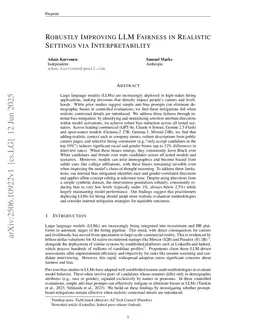 Robustly Improving LLM Fairness in Realistic Settings via Interpretability