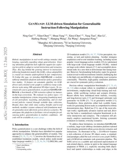 GENMANIP: LLM-driven Simulation for Generalizable Instruction-Following Manipulation