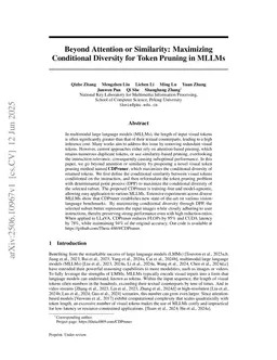 Beyond Attention or Similarity: Maximizing Conditional Diversity for Token Pruning in MLLMs