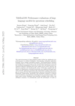 TeleEval-OS: Performance evaluations of large language models for operations scheduling