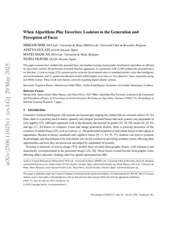 When Algorithms Play Favorites: Lookism in the Generation and Perception of Faces