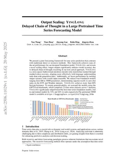 Output Scaling: YingLong-Delayed Chain of Thought in a Large Pretrained Time Series Forecasting Model