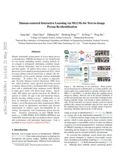 Human-centered Interactive Learning via MLLMs for Text-to-Image Person Re-identification
