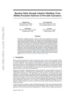 Adaptive Shielding for Safe Reinforcement Learning under Hidden-Parameter Dynamics Shifts