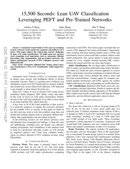 15,500 Seconds: Lean UAV Classification Using EfficientNet and Lightweight Fine-Tuning