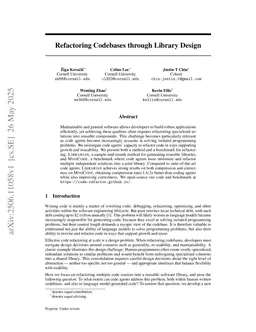 Refactoring Codebases through Library Design