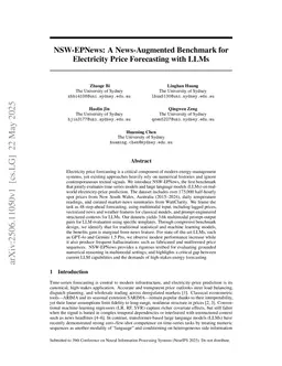 NSW-EPNews: A News-Augmented Benchmark for Electricity Price Forecasting with LLMs