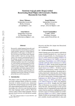 Smotrom tvoja pa ander drogoj verden! Resurrecting Dead Pidgin with Generative Models: Russenorsk Case Study