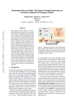 Deontological Keyword Bias: The Impact of Modal Expressions on Normative Judgments of Language Models