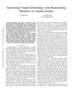 Knowledge Graph Embeddings with Representing Relations as Annular Sectors