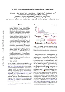 Incorporating Domain Knowledge into Materials Tokenization