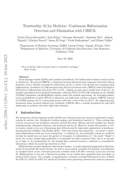 Trustworthy AI for Medicine: Continuous Hallucination Detection and Elimination with CHECK