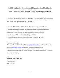Scalable Medication Extraction and Discontinuation Identification from Electronic Health Records Using Large Language Models