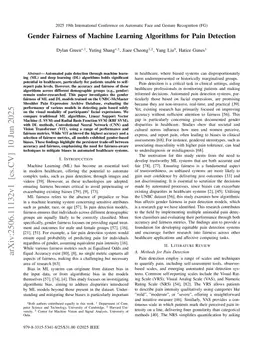 Gender Fairness of Machine Learning Algorithms for Pain Detection