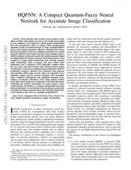 HQFNN: A Compact Quantum-Fuzzy Neural Network for Accurate Image Classification