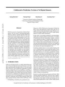 Collaborative Prediction: To Join or To Disjoin Datasets