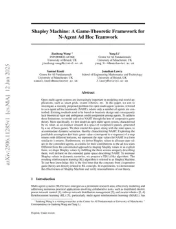 Shapley Machine: A Game-Theoretic Framework for N-Agent Ad Hoc Teamwork