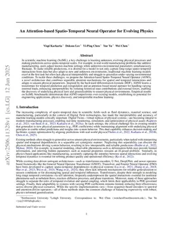 An Attention-based Spatio-Temporal Neural Operator for Evolving Physics