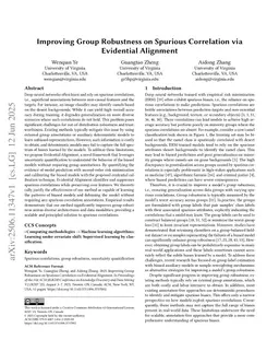 Improving Group Robustness on Spurious Correlation via Evidential Alignment