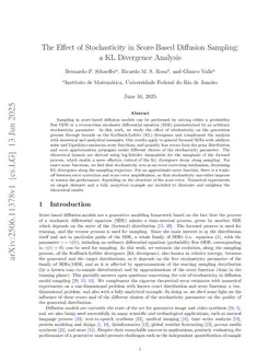 The Effect of Stochasticity in Score-Based Diffusion Sampling: a KL Divergence Analysis