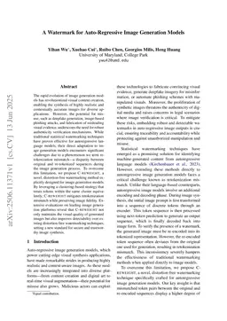 A Watermark for Auto-Regressive Image Generation Models