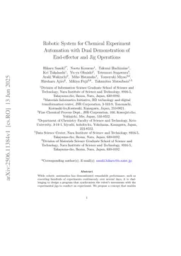 Robotic System for Chemical Experiment Automation with Dual Demonstration of End-effector and Jig Operations