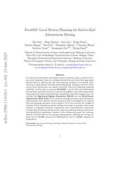 FocalAD: Local Motion Planning for End-to-End Autonomous Driving