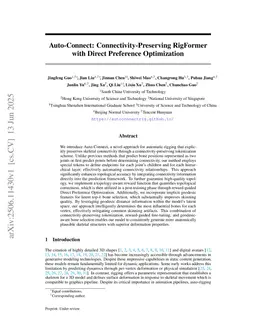 Auto-Connect: Connectivity-Preserving RigFormer with Direct Preference Optimization