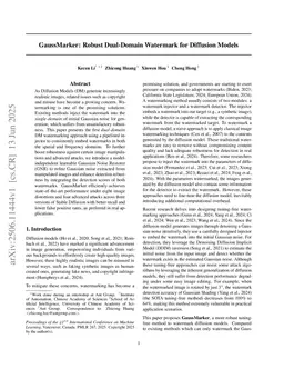 GaussMarker: Robust Dual-Domain Watermark for Diffusion Models