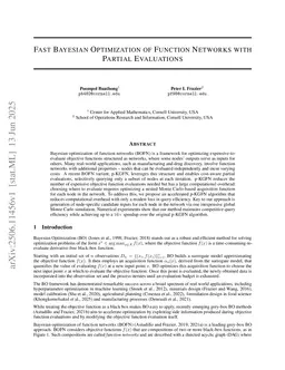 Fast Bayesian Optimization of Function Networks with Partial Evaluations
