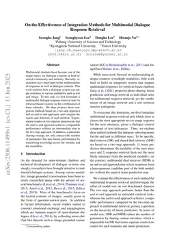 On the Effectiveness of Integration Methods for Multimodal Dialogue Response Retrieval