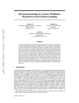 Brewing Knowledge in Context: Distillation Perspectives on In-Context Learning