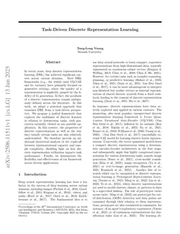 Task-Driven Discrete Representation Learning