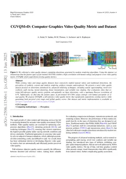 CGVQM+D: Computer Graphics Video Quality Metric and Dataset