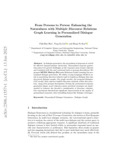 From Persona to Person: Enhancing the Naturalness with Multiple Discourse Relations Graph Learning in Personalized Dialogue Generation