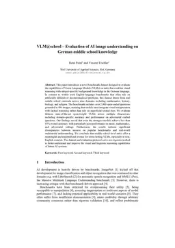 VLM@school -- Evaluation of AI image understanding on German middle school knowledge