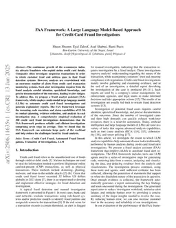 FAA Framework: A Large Language Model-Based Approach for Credit Card Fraud Investigations