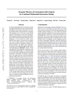 Dynamic Mixture of Curriculum LoRA Experts for Continual Multimodal Instruction Tuning