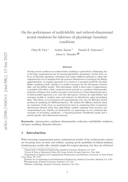 On the performance of multi-fidelity and reduced-dimensional neural emulators for inference of physiological boundary conditions