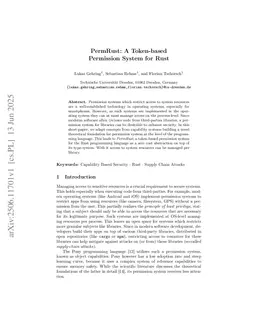 PermRust: A Token-based Permission System for Rust