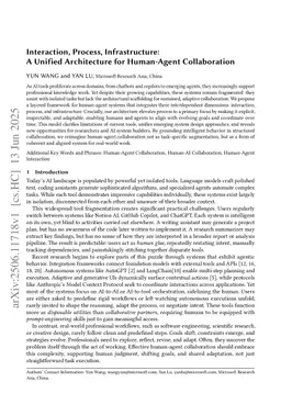 Interaction, Process, Infrastructure: A Unified Framework for Human-Agent Collaboration