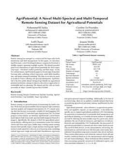AgriPotential: A Novel Multi-Spectral and Multi-Temporal Remote Sensing Dataset for Agricultural Potentials