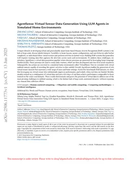 AgentSense: Virtual Sensor Data Generation Using LLM Agents in Simulated Home Environments