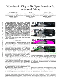 Vision-based Lifting of 2D Object Detections for Automated Driving