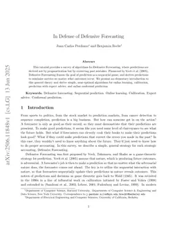 In Defense of Defensive Forecasting