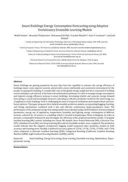 Smart Buildings Energy Consumption Forecasting using Adaptive Evolutionary Ensemble Learning Models