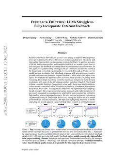 Feedback Friction: LLMs Struggle to Fully Incorporate External Feedback